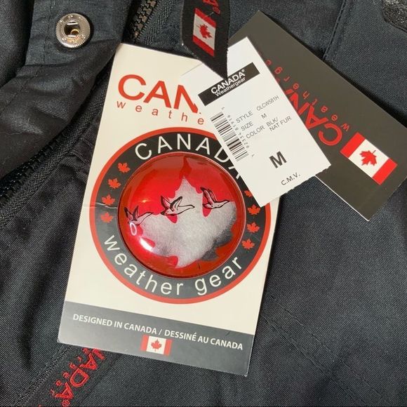 NWT CANADA WEATHER GEAR PARKA JACKET w/ REMOVABLE FAUX FUR TRIM IN BLACK - Picture 8 of 11